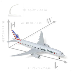1/300 American Airlines Boeing 787 Diecast Model | AA Metal Airliner Replica with Stand