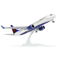 1/240 Delta Airlines Boeing 737 Model Plane - 30cm Resin Aircraft Kit with Display Stand - Adult Aviation Collectible