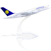 1/400 Diecast Metal Lufthansa Airbus A380 Passenger Jet Model, Germany Collector's Display by QIYUMOKE