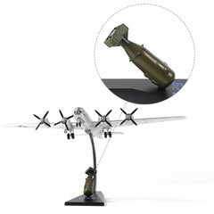 1/144 B-29 Superfortress Diecast Metal Model - WWII "Little Boy" Atomic Bomber with Stand by NUOTIE