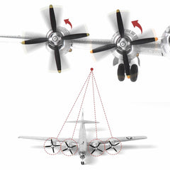 1/144 B-29 Superfortress Diecast Metal Model - WWII "Fat Man" Atomic Bomber with Stand by NUOTIE