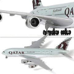 1/240 Qatar Airways Airbus A380 Resin Airplane Model, Aviation Collectible Gift