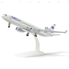 1/300 TWA MD-11 Passenger Airliner Model, Diecast Metal Collector's Display by QIYUMOKE