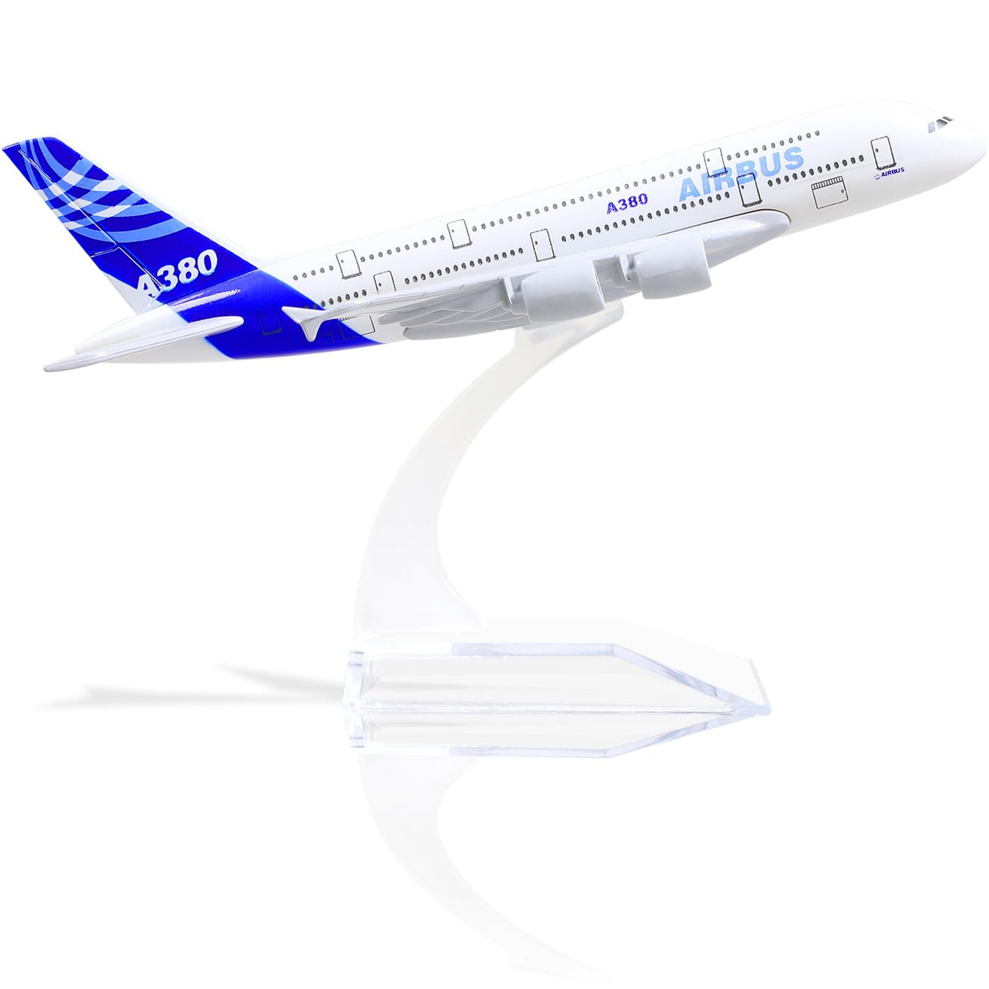1/400 A380 Model Plane Diecast Metal Airplane Model kit for Airbus A380 (5.5-inch L) with Display Plane Stand for Adults Airplane Toy Aviation Gift or Desktop Collection