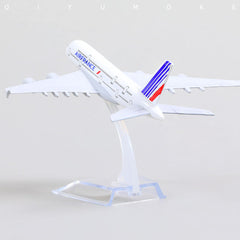 1/400 Diecast Metal Air France Airbus A380 Commercial Airliner Model, France Collector's Display by QIYUMOKE