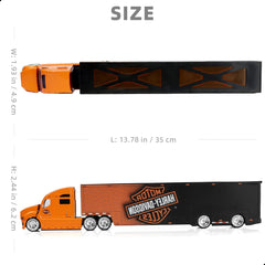 1:64 Diecast Harley Davidson Semi Truck Model with Trailer - Metal Alloy Tow Tractor Collectible