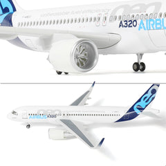 1/100 Resin Airbus A320neo Prototype Passenger Aircraft Model, Large Display by QIYUMOKE