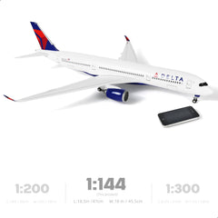 1/144 Airbus A350 Dreamliner Passenger Airliner Model, Resin Collector's Display by QIYUMOKE