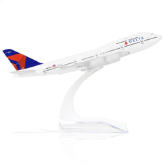 1/400 Diecast Metal Boeing 747 Passenger Jet Aircraft Model, Collector's Display by QIYUMOKE