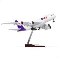 1/200 Airbus A380 Diecast Model Plane, Prebuilt Cargo Aircraft w/Stand, 14 Inch Collectible Display