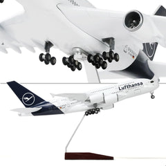 1/200 Lufthansa Airbus A380 Passenger Jet Model, Resin Collector's Tabletop Display by QIYUMOKE