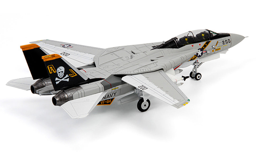 1/72 scale US Navy F-14 Tomcat alloy model with Jolly Rogers skull and crossbones markings