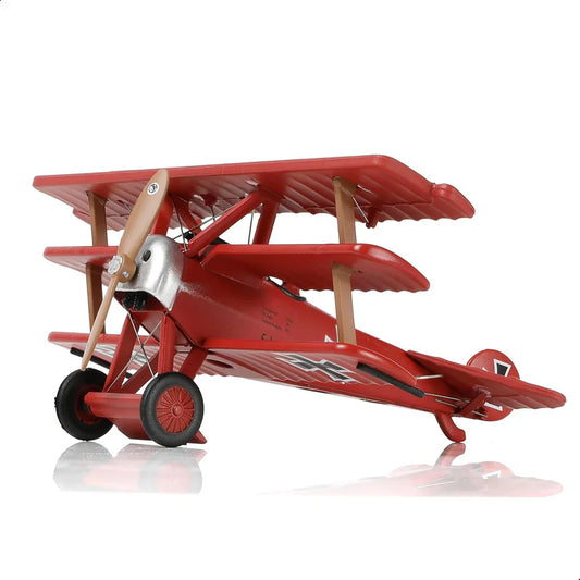  1:72 Diecast Metal Fokker Dr.I Red Baron Model - Classic WWI German Triplane Aircraft