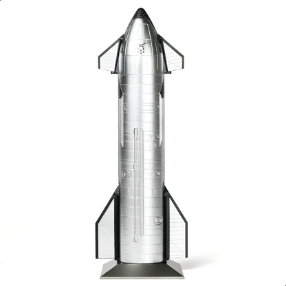 QIYUMOKE 1/200 Starship Rocket Model for SpaceX Dragon Spacecraft Model Rockets for Adlut with Stand NASA Static Starship Models for Space Enthusiasts Gift or Desktop Display(10.43" L)