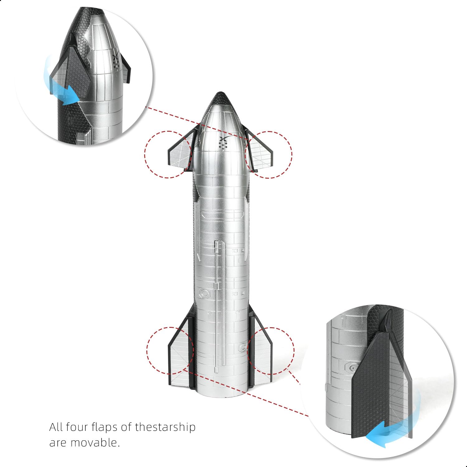 1/200 SpaceX Starship S24 Model with Booster B7 | Pre-Built Static Display Rocket with Base Stand