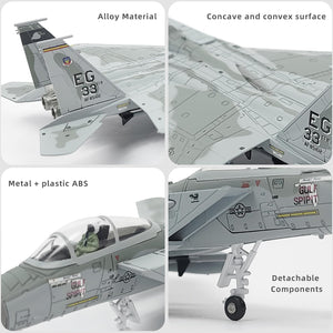 NUOTIE Model F-15C fighter jet diecast model, close-up of details and components