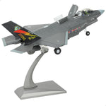 NUOTIE F-35B Lightning II diecast model aircraft in flight position with stand