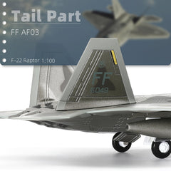 1/100 F-22 Raptor Diecast Metal Model - Stealth Fighter Jet (FF 03049)