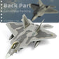 F-22 Raptor 1/100 Scale Diecast Metal Fighter Jet Model Stealth Combat Airplane Air Force Aircraft Alloy Model with Stand for Adult Military Collections or Gift (FF 03049)