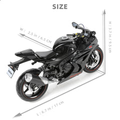 1:12 Die-cast GSX-R1000R Motorcycle Scale Model, Black, Suzuki