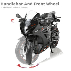 1:12 Die-cast GSX-R1000R Motorcycle Scale Model, Black, Suzuki