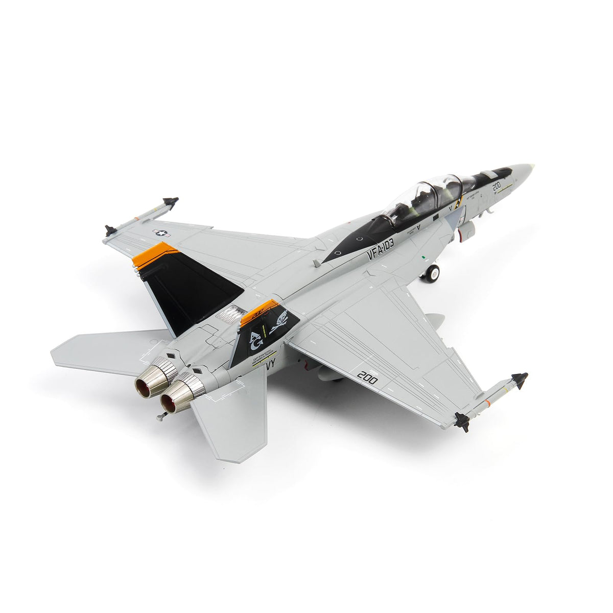 1/72  F/A-18F Super Hornet Diecast Metal Model - USN VFA-103 "Jolly Rogers" Jet by NUOTIE