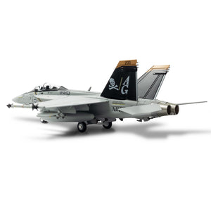 NUOTIE F/A-18F Super Hornet diecast model in blue, rear view showcasing tail design