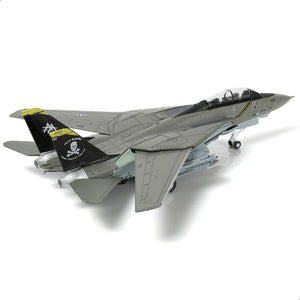 F-14A Tomcat 1/100 Metal Airplane Model Kits with Stand VF-84 Jolly Rogers Diecast Alloy Fighter Model Jet Replica Pre-Build Military Aircraft Collection for Display or Gift