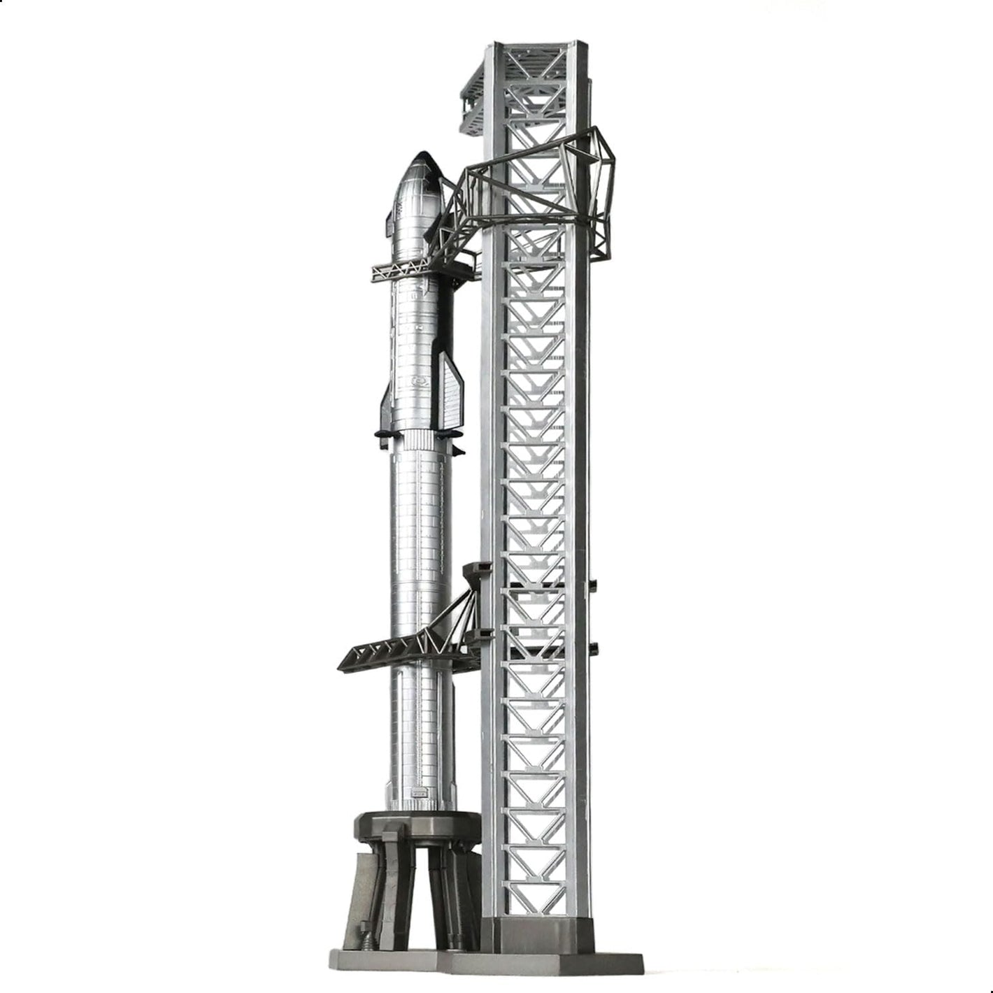 QIYUMOKE 1/400 Starship Rocket Model Kits for Spacex Spacecraft Model Rockets for Adlut with Mechazilla Stand NASA Static Starship Models for Space Enthusiasts Gift or Desktop Display(14.57" L)