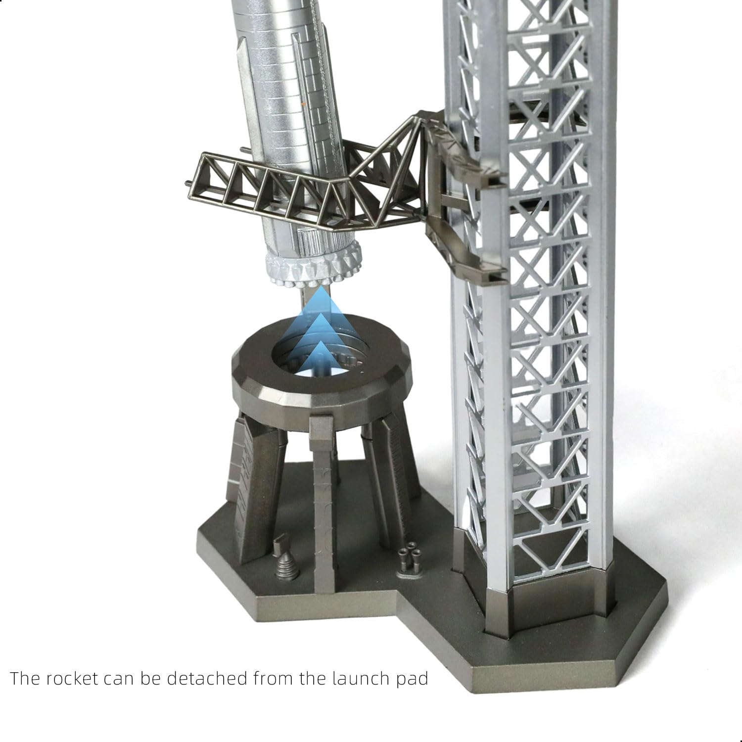 1/400 Starship & Super Heavy Model Kit with Mechazilla Launch Mount Tower | Pre-Built SpaceX Rocket Static Display