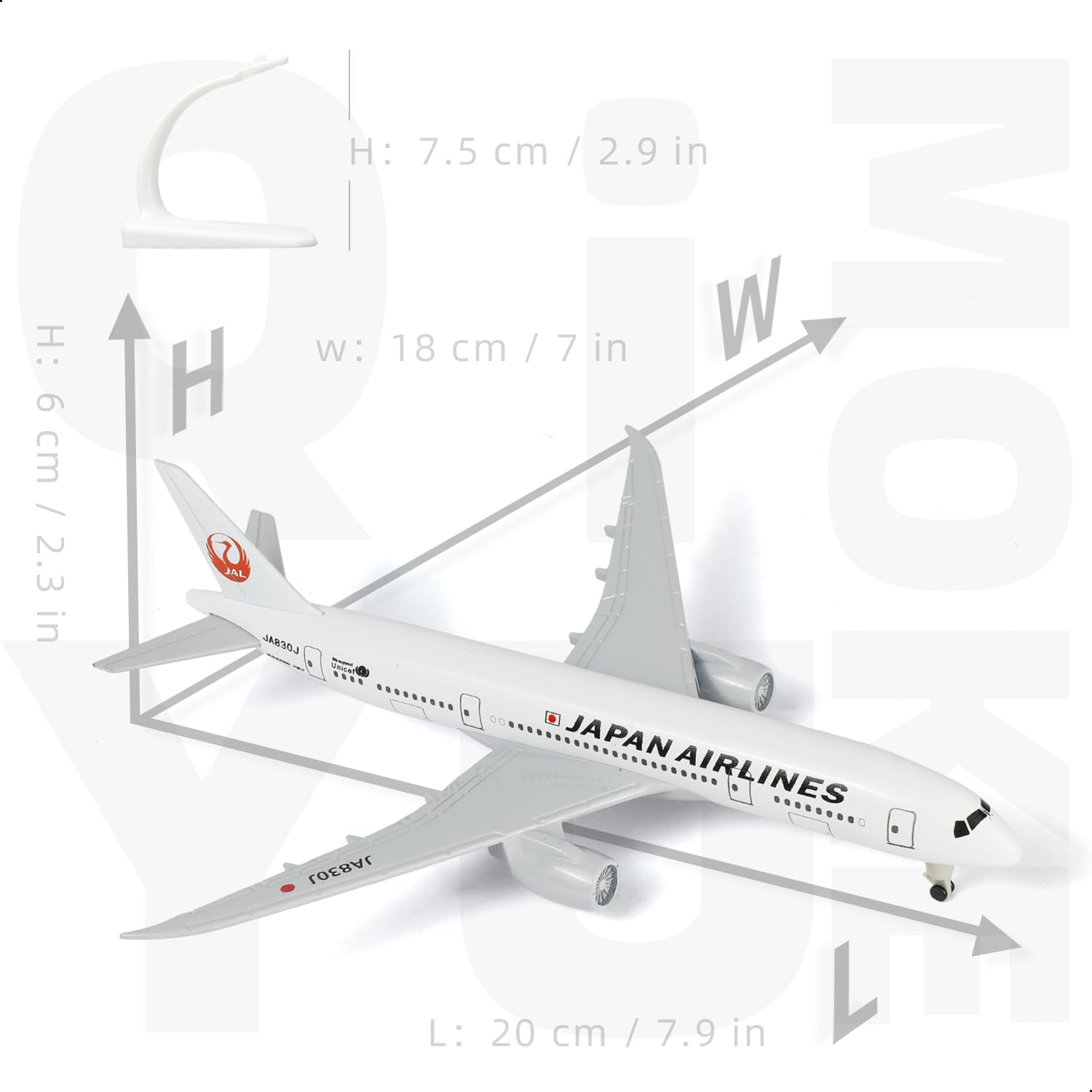 1/300 JAL Japan Airlines Boeing 787 Airplane Model - Diecast Metal