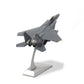 NUOTIE Model F-15E Eagle fighter aircraft in grey, rear view with twin engines and stand