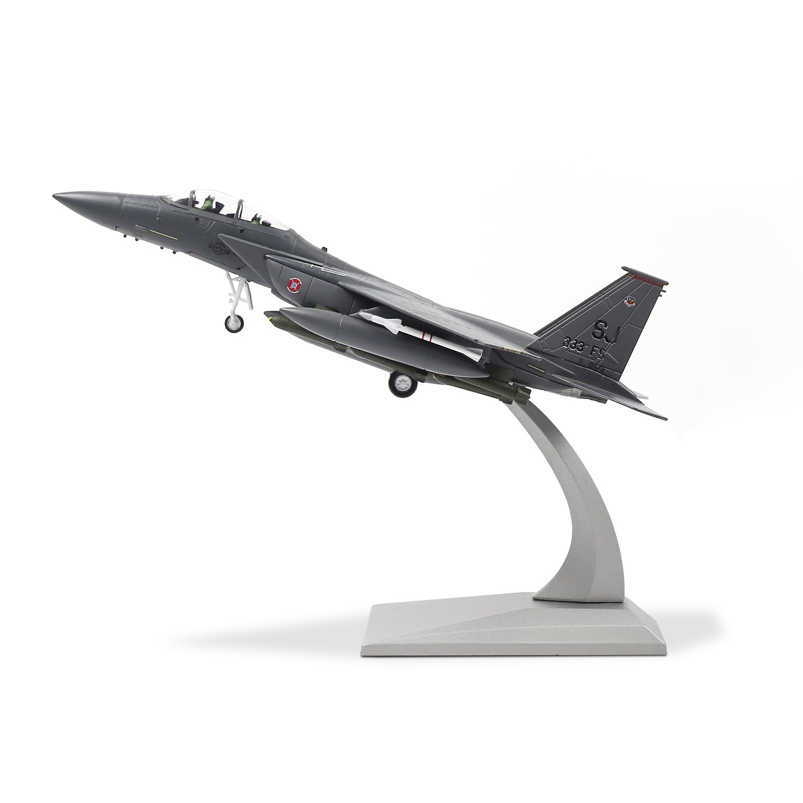 1:100 Diecast Metal F-15E American Eagle Attack Aircraft - US Air Force Twin-Engine Model