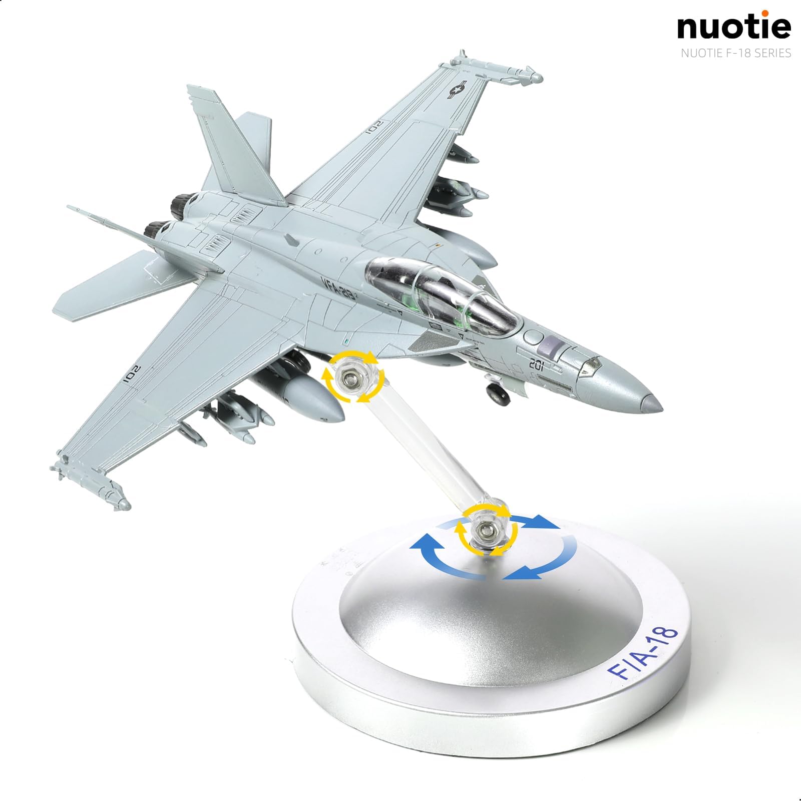1:100 Diecast Metal F-18 Super Hornet Model - VFA-213 Blacklions US Navy Aircraft