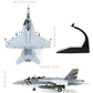 1/100 F/A-18F Super Hornet VFA-2 Diecast Metal Aircraft Model F18F VFA-2 Fighter Jet Model Kit Military Aircraft Model with Bracket for Collection and Gift