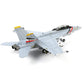 1/100 F/A-18F Super Hornet VFA-2 Diecast Metal Aircraft Model F18F VFA-2 Fighter Jet Model Kit Military Aircraft Model with Bracket for Collection and Gift