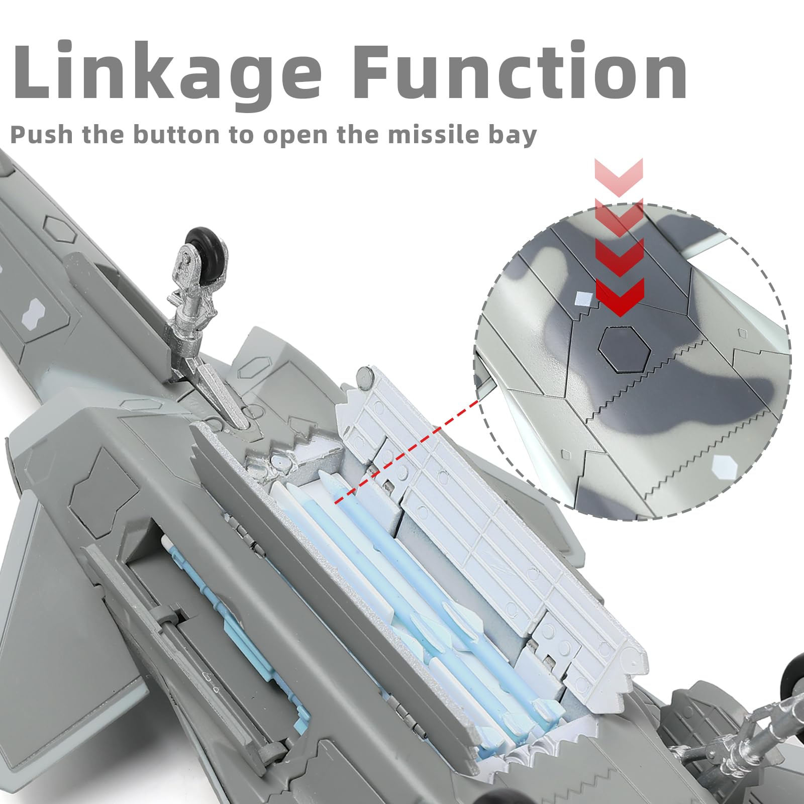 1/100 J-20 Stealth Fighter Jet Diecast Metal Model- Military Aircraft Kit with Stand