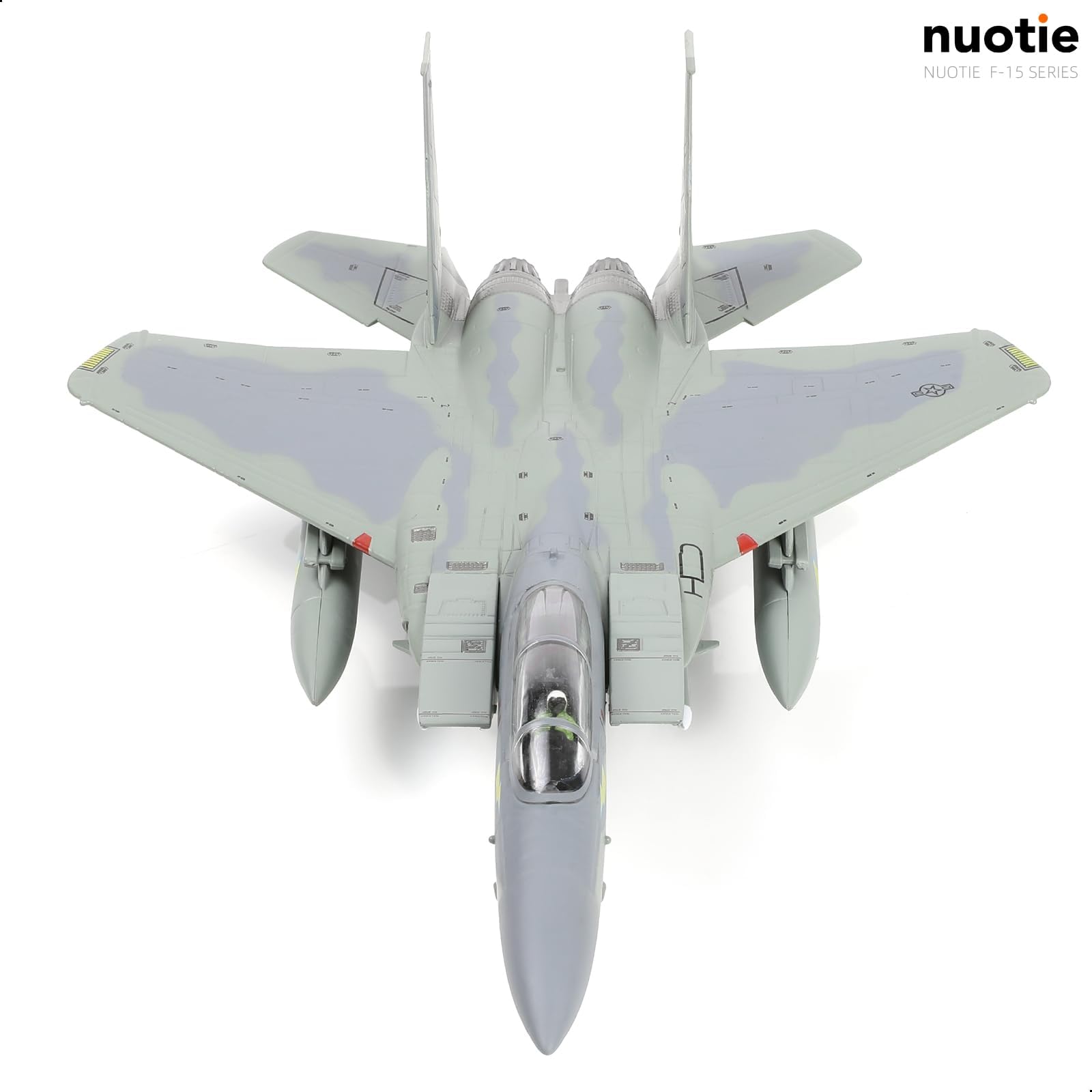 1/100 F-15A Eagle Diecast Metal Model (S/N: 76-0020) - Military Fighter Jet with Display Stand