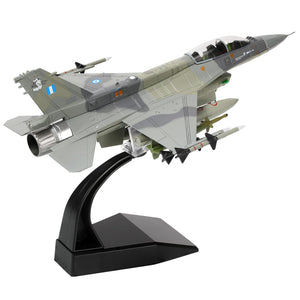 1/72 Scale F-16D Block Multirole Fighter Airplane Pre-Build Model Kits Finished Diecast Aircraft Metal Fighter Jet Model Display Collection or Gift (F-16D-Greece)