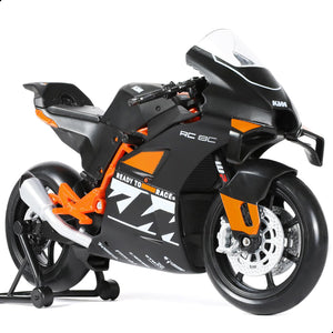 1:12 Motorcycle Model for KTM RC 8C Alloy Diecast Motorcycle Model Toy Mini Moto Gift（Orange）