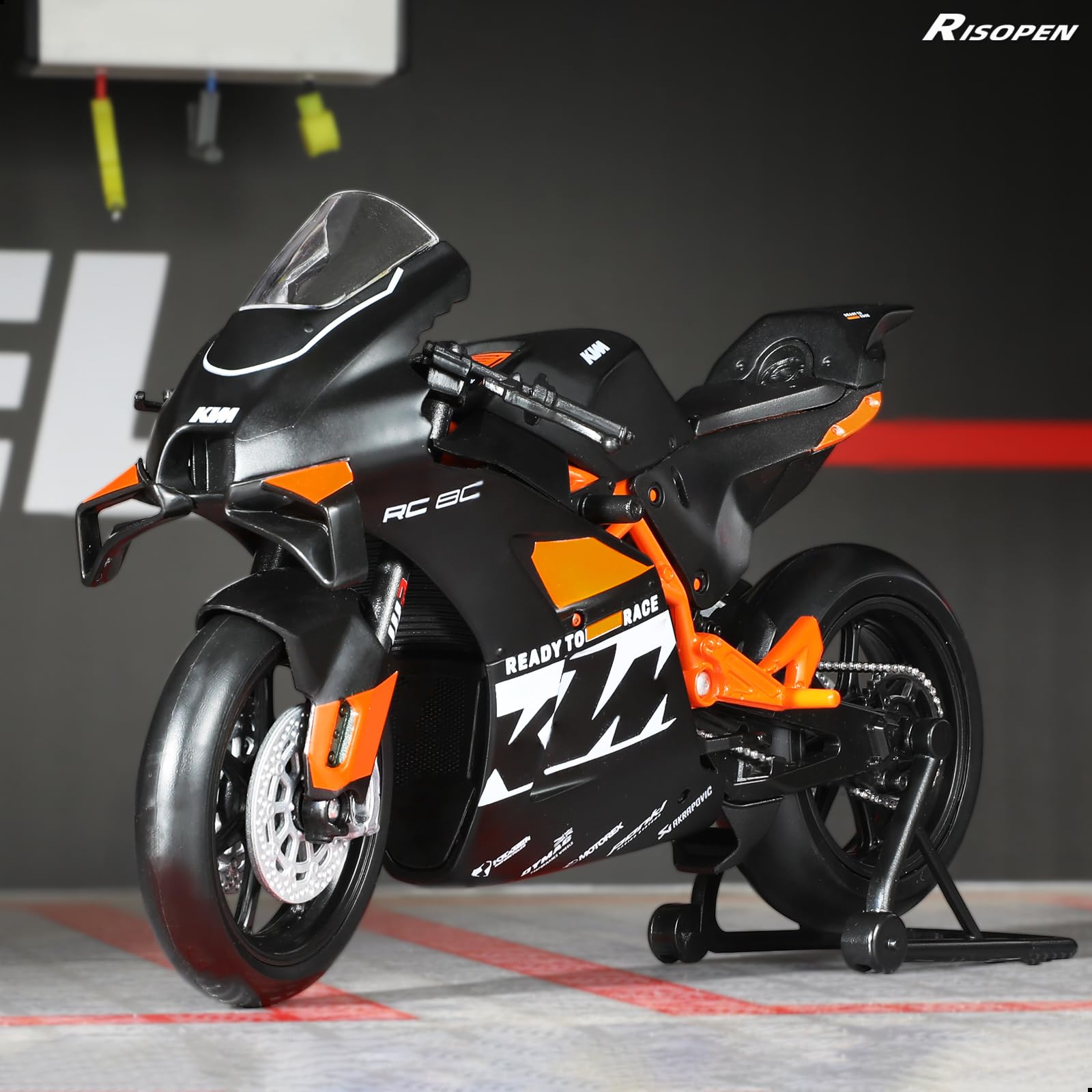1:12 Die-cast RC 8C Motorcycle Scale Model, Orange, KTM