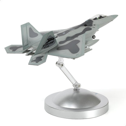 NUOTIE 1/100 F-22 Raptor AF91 4002 Old Reliable Fighter Model Stealth Combat Airplane Air Force Aircraft Alloy Metal Diecast Model F22 Diecast Plane Model with Display Stand Collection Gift for Adult