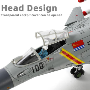 NUOTIE J-15 Flying Shark diecast model aircraft with open cockpit, close-up view