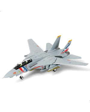 F-14A Tomcat 1/100 Metal Airplane Model Kits with Stand VF-2 Bounty Hunters DieCast Alloy Fighter Model Jet Pre-Build Military Aircraft Collection for Display or Gift