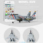 F-14A Tomcat 1/100 Metal Airplane Model Kits with Stand VF-2 Bounty Hunters DieCast Alloy Fighter Model Jet Pre-Build Military Aircraft Collection for Display or Gift