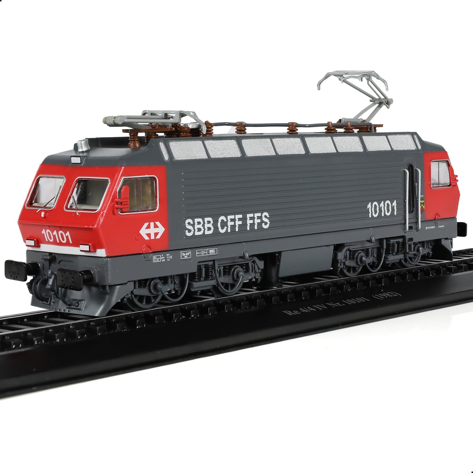 1/87 (HO Scale) 1982 Re 4/4 IV Nr. 10101 Finished Locomotive Model - Train Track Collectible - Grey