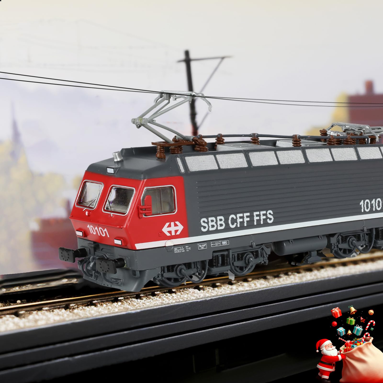 1/87 (HO Scale) 1982 Re 4/4 IV Nr. 10101 Finished Locomotive Model - Train Track Collectible - Grey