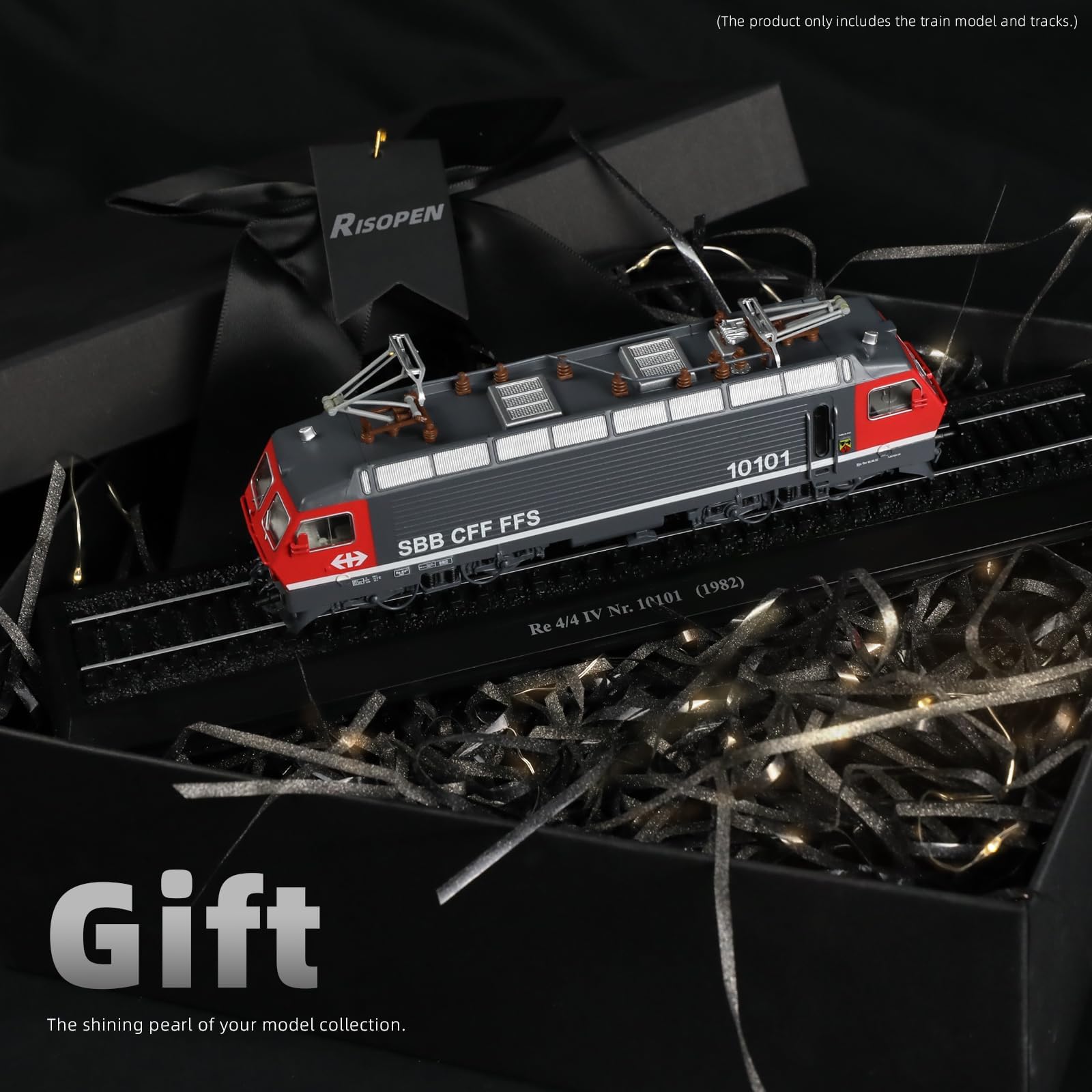 1/87 (HO Scale) 1982 Re 4/4 IV Nr. 10101 Finished Locomotive Model - Train Track Collectible - Grey