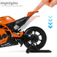 1:12 Motorcycle Model for KTM RC 8C Alloy Diecast Motorcycle Model Toy Mini Moto Gift（Orange）