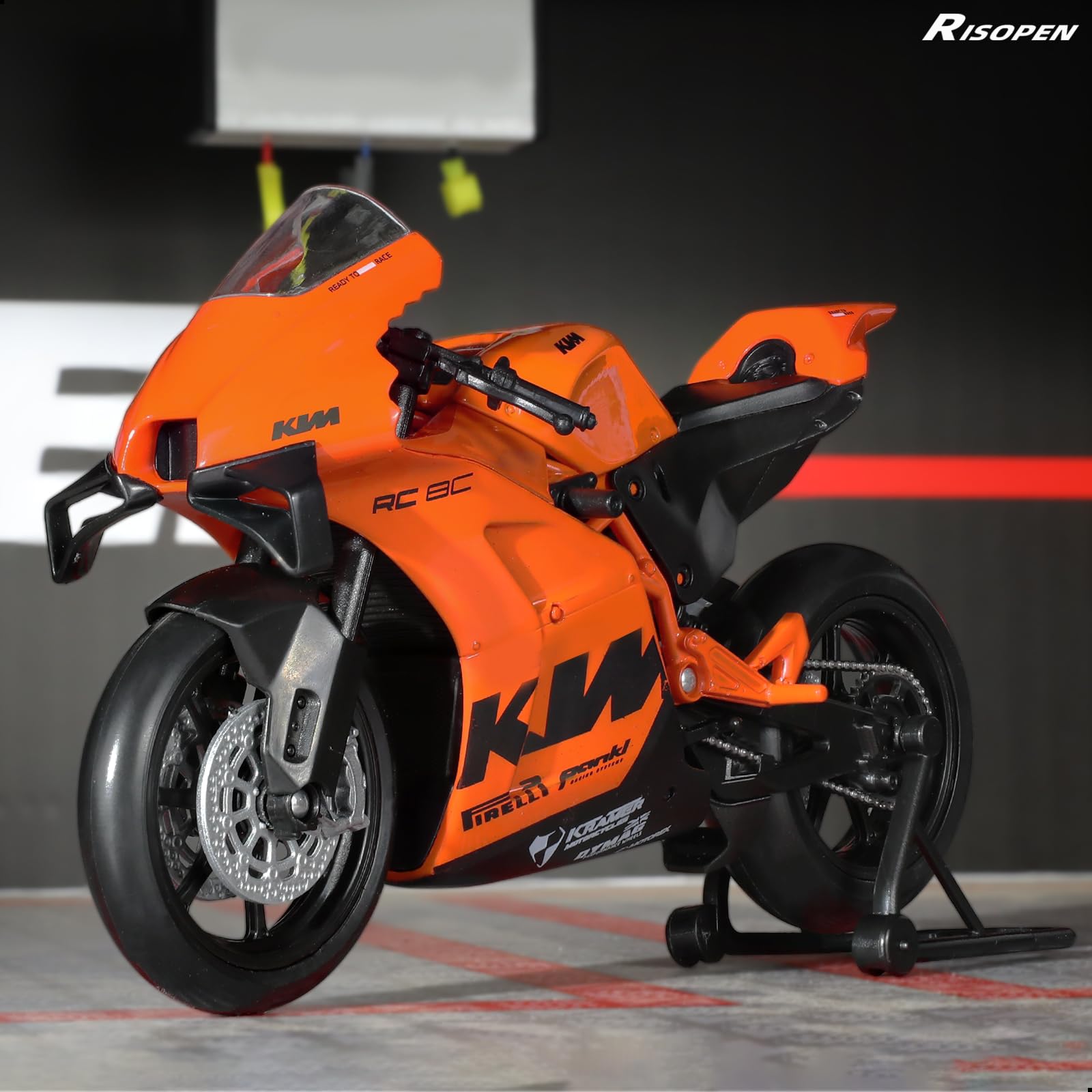 1:12 Die-cast RC 8C Motorcycle Scale Model, Orange, KTM